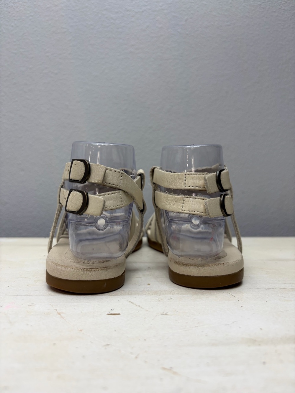 Teva Beige Leather Avalina Crossover Leather Gladiator Sandals Size 6 - Picture 5 of 8